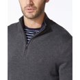 thumbnail image 2 of Jersey Nautica para hombre con cierre de un cuarto de cremallera, color carbón jaspeado, talla M, 2 of 2