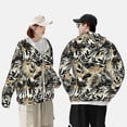 thumbnail image 6 of Kdxio Black Palm Leaves Print Women Men Sun Protection UPF 50+ Jackets Zip Up Long Sleeve Hoodie Hiking Lightweight with Pockets, 6 of 8