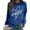 02_Blue, variant on HNMKIU Women's Fashion Casual Solid Color Loose Fit Long Sleeve Letter Print Round Neck Crewneck Sweatshirt,02_Blue,L