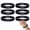 Black, variant on Rainbow Chain Link Silicone Pride Bracelets Accessories For Women & Men - For Pride Month, Pride Parade-Rainbow Color，6Pack