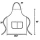 thumbnail image 2 of Evago 12 Pack Plain Bib Aprons With 2 Pockets - Black Unisex Commercial Apron Bulk B, 2 of 4