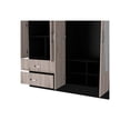 thumbnail image 6 of We Have Furniture Armoire Ron, Double Door Cabinet, Black Wengue/ Light Gray Finish, 6 of 6