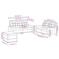 thumbnail image 3 of vidaXL 3 Piece Sofa Set with Cushions Dark Gray Fabric, 3 of 7