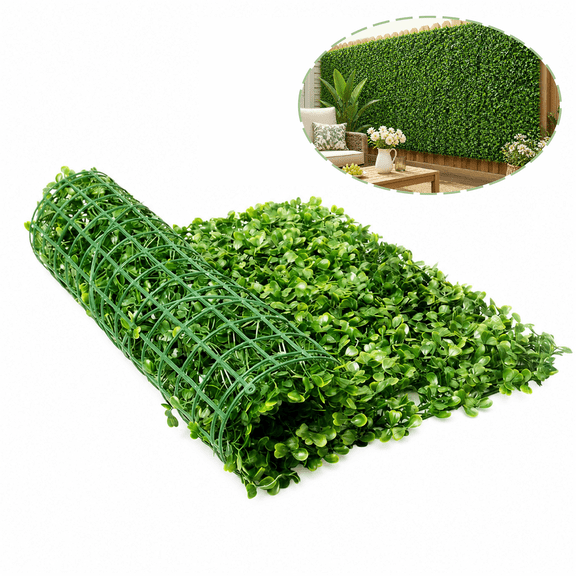 Artificial Grass Wall Backdrop Panels, Faux Greenery Hedge Wall Decor for Indoor & Outdoor, Realistic Artificial Plant Panels for Garden, Yard Fence Privacy Screen & Party Events
