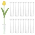 thumbnail image 1 of Paquete de 10 tubos de agua florales, tubos florales de plástico reutilizables de 60 ml [Transparente], 1 of 1