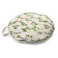 thumbnail image 1 of Floral Round Floor Cushion with Handle, Repeating Pastel Rose Flowers Naive Simple Illustration, Decorative Pillow for Living Room & Dorms, 18" Round, Fern Green Ivory, by Ambesonne, 1 of 4