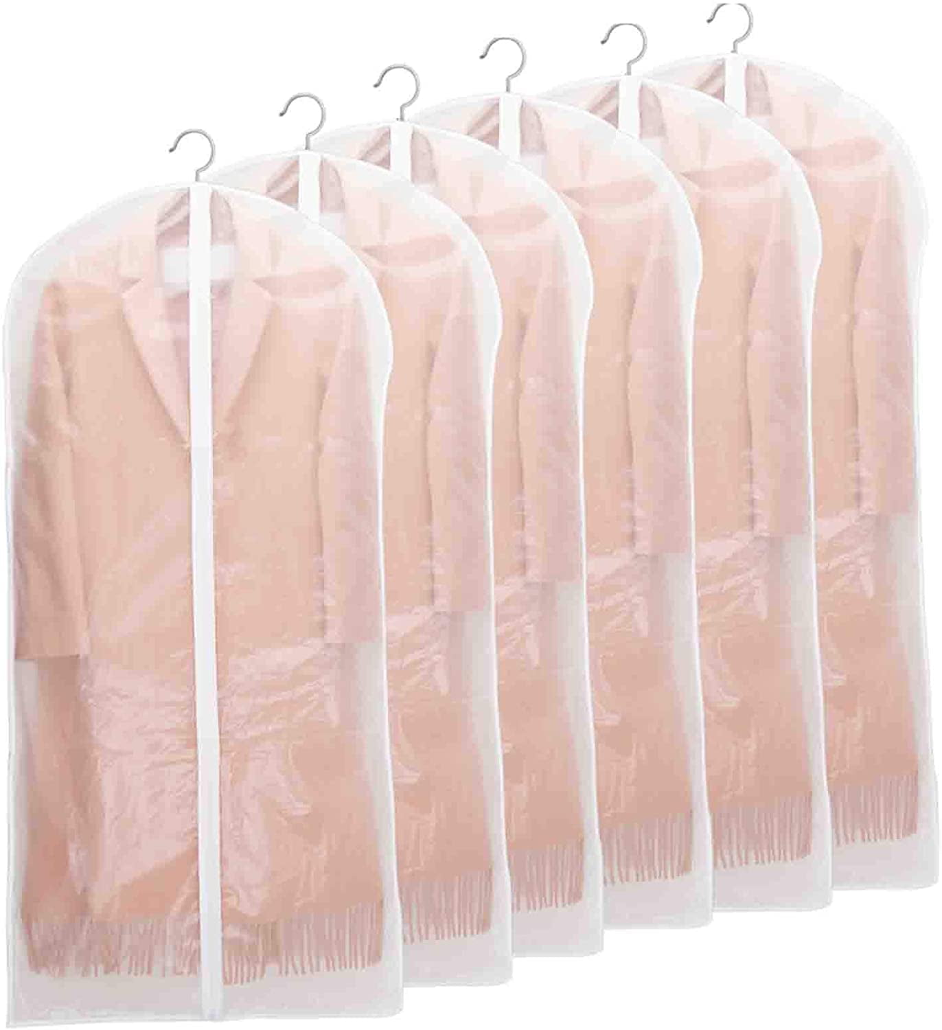6 Garment Suit Bag for Long Dress Dance Costumes Suits Gowns Coats Storage Clear 