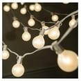 thumbnail image 3 of 100ft Outdoor String Lights G50 Globe - White Pearl Bulbs with White Cord - Patio Deck Wedding Party Decor, 3 of 7