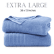 thumbnail image 2 of Casa Platino Paquete de 2 Sábanas de Baño - Sábanas de Baño de Algodón de Gran Tamaño, de Secado Rápido para Uso Diario Toallas de Baño, Perfectas para los Días de Playa - Azul Cerúleo, 2 of 7
