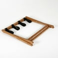 thumbnail image 4 of M&T Displays Beech Wood Folding Luggage Rack with Woolen Strips for hotel, gym, spa, 200 lbs Carriage Capacity (Dark Wood, 18x30), 4 of 7