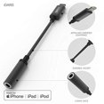 thumbnail image 6 of Female 3.5mm to Lightning Connector Dongle Adapter (Apple MFI Certified) Headphone Jack Adapter For Apple iPhone / iPad / iPod Headphone Adapter [ Black ], 6 of 8