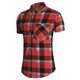 thumbnail image 3 of Camisas De Vestir Para Hombre Manga Larga Primavera y verano Camisa a cuadros para hombre Tendencia Camisa de manga corta de tamaño y guapo (Red, 4XL), 3 of 4