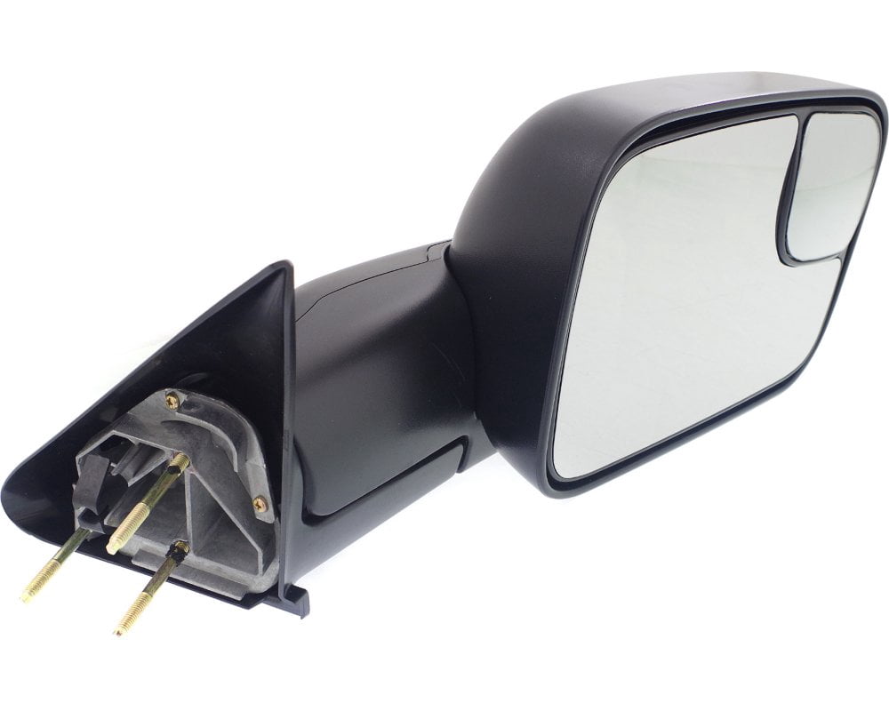 Towing Mirror Compatible With 1994-2002 Dodge Ram 3500 2500 Right Passenger Side w/ Blind Spot Corner Glass Textured Black Kool-Vue