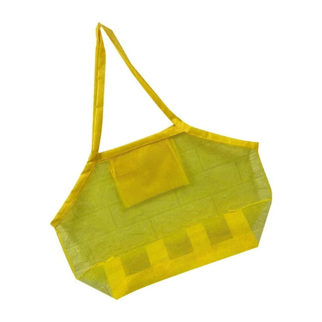 Wweixi Large Mesh Tote Bag for Beach and Swimming Pool Convenient Sand-Away Bag Yellow Extra Large 1Set