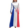 thumbnail image 2 of Vestido largo con bandera de Francia, vestido para mujer 2024, ropa femenina, ropa de mujer 2024, recién llegados, vestido de verano 2024 para mujer, 2 of 5