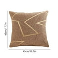 thumbnail image 3 of Qaailabf European Retro Cushion Cover 45x45cm Decorative Pillow Case Coffee Color Polyester Soft Breathable Living Room Sofa Accent Cushion Cover with Stereoscopic Lines Design, 3 of 7