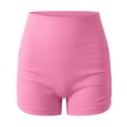 thumbnail image 4 of WPPGONE Legging Shorts for Women High Waisted Pleated Butt Lifting Skinny Fit Stretchy Comfortable Bottoms Yoga Sports Gym Athletic Shorts, 4 of 5