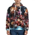 thumbnail image 3 of Demon Slayer Trendy Cartoon Men'S Fleece Hooded Hoodie, hoodies for women men with pockets,Fall Fashion 2025 Pullover Sweaters Winter Clothes, 3 of 9