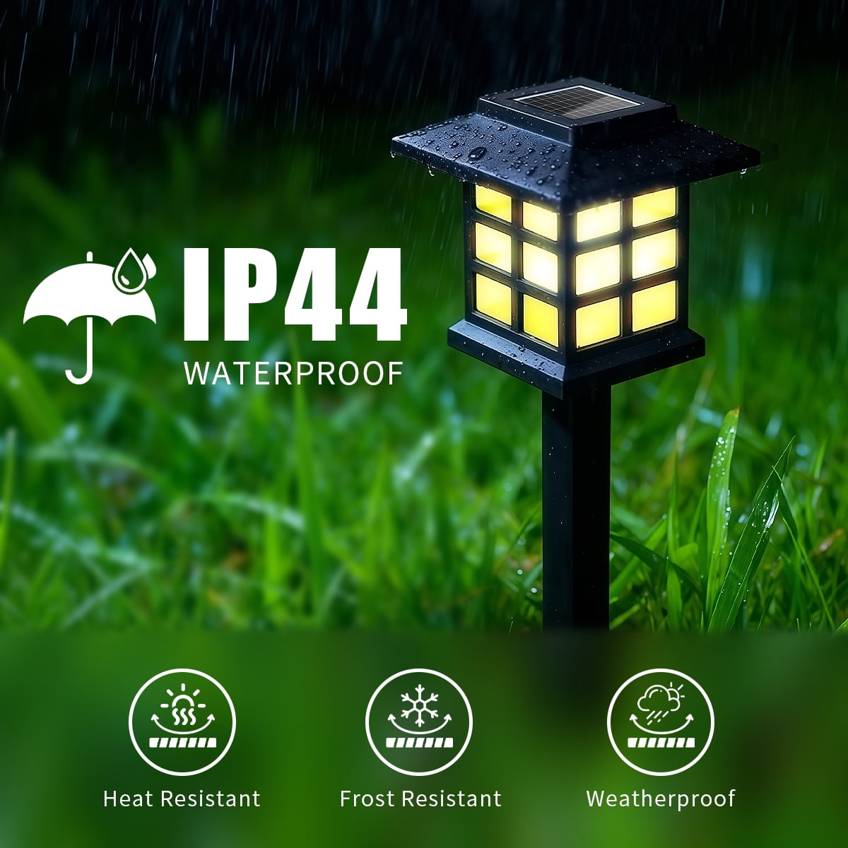 24 Pack Solar Lights Outdoor Decorative, Solar LED Waterproof Pathway Lights Outdoor, Solar Powered Retro Garden Yard Lights for Garden, Landscape, Path, Yard, Patio, Warm
