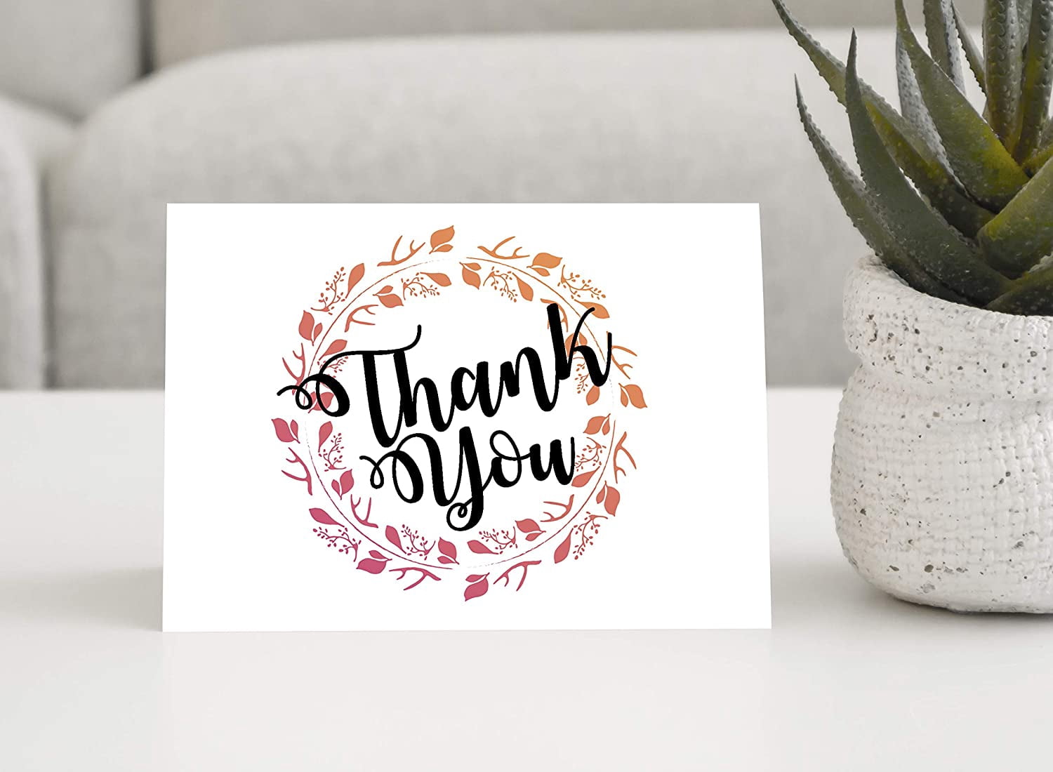Darling Souvenir Baby Shower Thank You Notes Folded Blank Greeting Card With White Envelopes - 36 Pcs