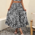 thumbnail image 2 of Women's 2023 Bohemian Beach High Waist Pleated A-Line Ruffle Tiered With Pockets Half Skirt Spring Summer Skirts, 2 of 7