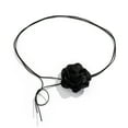 thumbnail image 5 of soumake Long tassel soft fabric rose, ladies velvet fashion flower collar necklace, 5 of 8