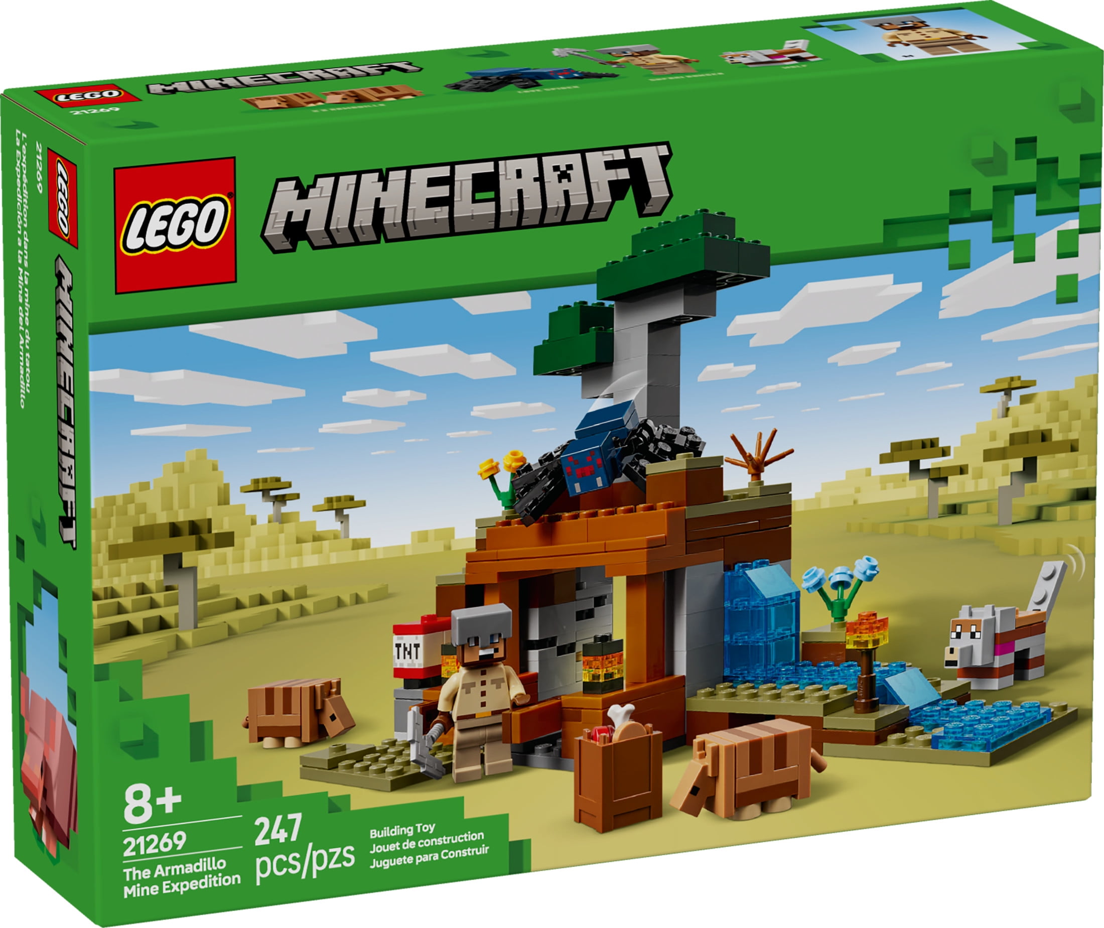 LEGO Minecraft The Armadillo Mine Expedition Toy Figures and Playset  Building Minecraft Toy for Kid(图3)