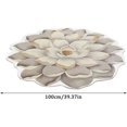 thumbnail image 2 of Floral Area Rugs Peony Flower Shape Area Rugs Non-Slip Rugs Floral Shaggy Carpet Bath Mat for Living Room Bedroom Dinning Room, Grey, 3.3'x3.3', 2 of 7