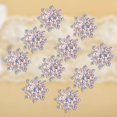 thumbnail image 4 of 10x Crystal Flower Button DIY Bead Jewelry Scrapbook Rhinestone Flatback Embellishments Gold, 4 of 9