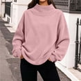 thumbnail image 5 of Antinious Women Long Sleeve Turtleneck Solid Loose Stylish Corduroy Pullover Sweater, 5 of 5