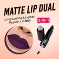 thumbnail image 1 of Ebo Matte Lip Dual Lipstick & Matte Finish Lipgloss Long Lasting MDL23 Black Berry, 1 of 5