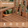 thumbnail image 3 of Ktaxon Outdoor Bench for 2-Person, All-Weather HDPE Park Bench, 800Lbs Heavy Duty Comfortable Patio Seating for Porch Park Garden Deck, Teak Color, 3 of 10