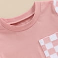 thumbnail image 4 of Elippeo Baby Summer Romper 3 6 12 18 Months Plaid Print Patchwork Short Sleeve Newborn Jumpsuit for Toddler Boy Girls Cute Clothes, 4 of 5