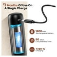 thumbnail image 4 of Rechargeable Milk Frother, Handheld Coffee Frother Wand Drink Mixer with Cover, Electric Whisk Coffee Mixer for Matcha Lattes Cappuccino Hot Chocolate, 4 of 8