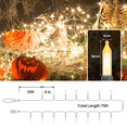 thumbnail image 4 of Magshion 2 Pack 75Ft Reusable Fairy Tale Lights with 200 Irreplaceable LED Bulbs, 8 Mode Controller, and Timer Warm Color String Light for Halloween, Charging Power Supply, 4 of 9