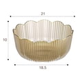 thumbnail image 2 of BUYISI Multifunctional Large Capacity Fruit Basin Transparent Plastic Fruit Bowl Stackable Salad Bowl Living Room Storage Fruit Tray gold, 2 of 5