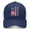Navy-blue-orange, variant on Trendy Apparel Shop 250th Anniversary USA Adjustable American Baseball Cap