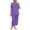 Purple, variant on lmcalzta 2 Piece Sets for Women Linen Set Wide Leg Capris Short Sleeve Crew Neck Top Lounge Summer Outfits