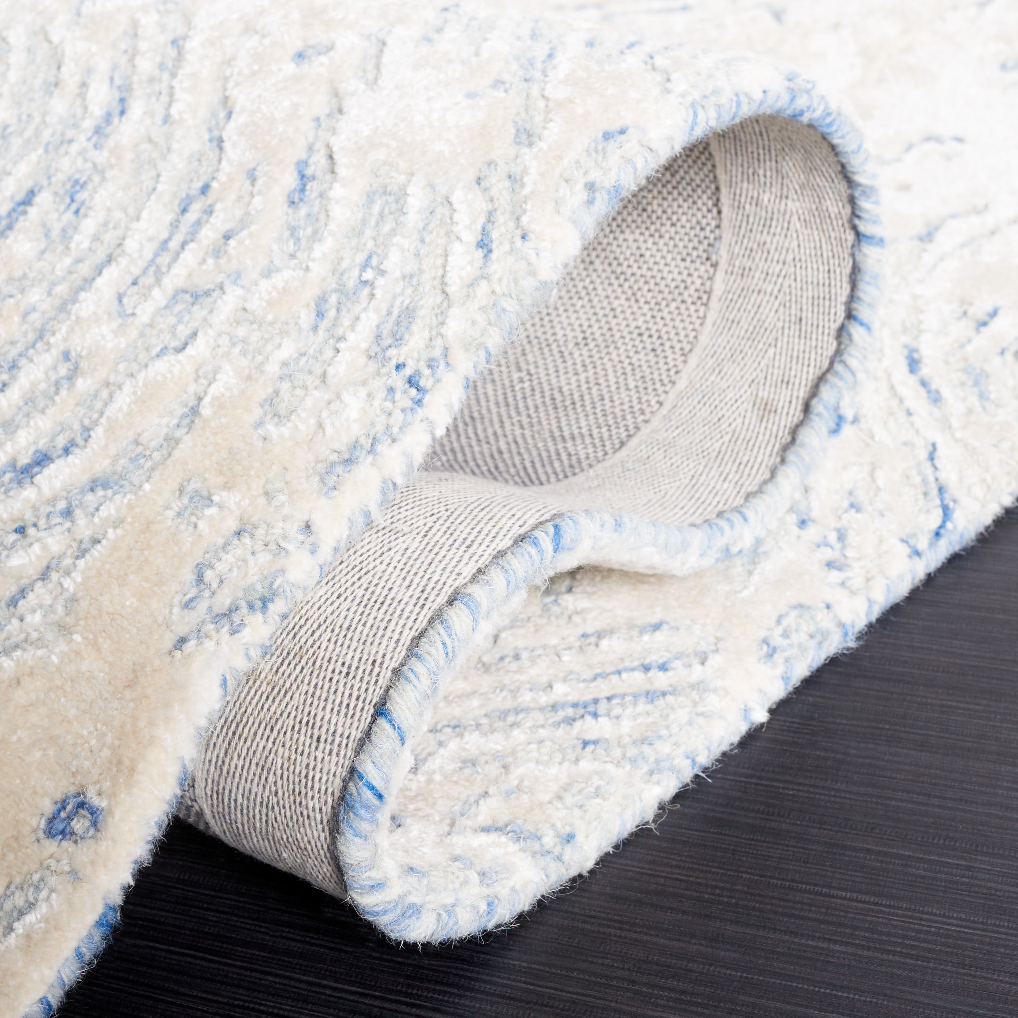 SAFAVIEH Glamour Tashi Abstract Area Rug, Blue/Ivory, 8' x 10'