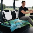 thumbnail image 5 of Uourmeti Golf Cart Seat Covers, Compatible with Club Car Golf Cart, Suitable for 2-Seat Golf Carts with Pockets, Tropical Sea Turtle, 5 of 8