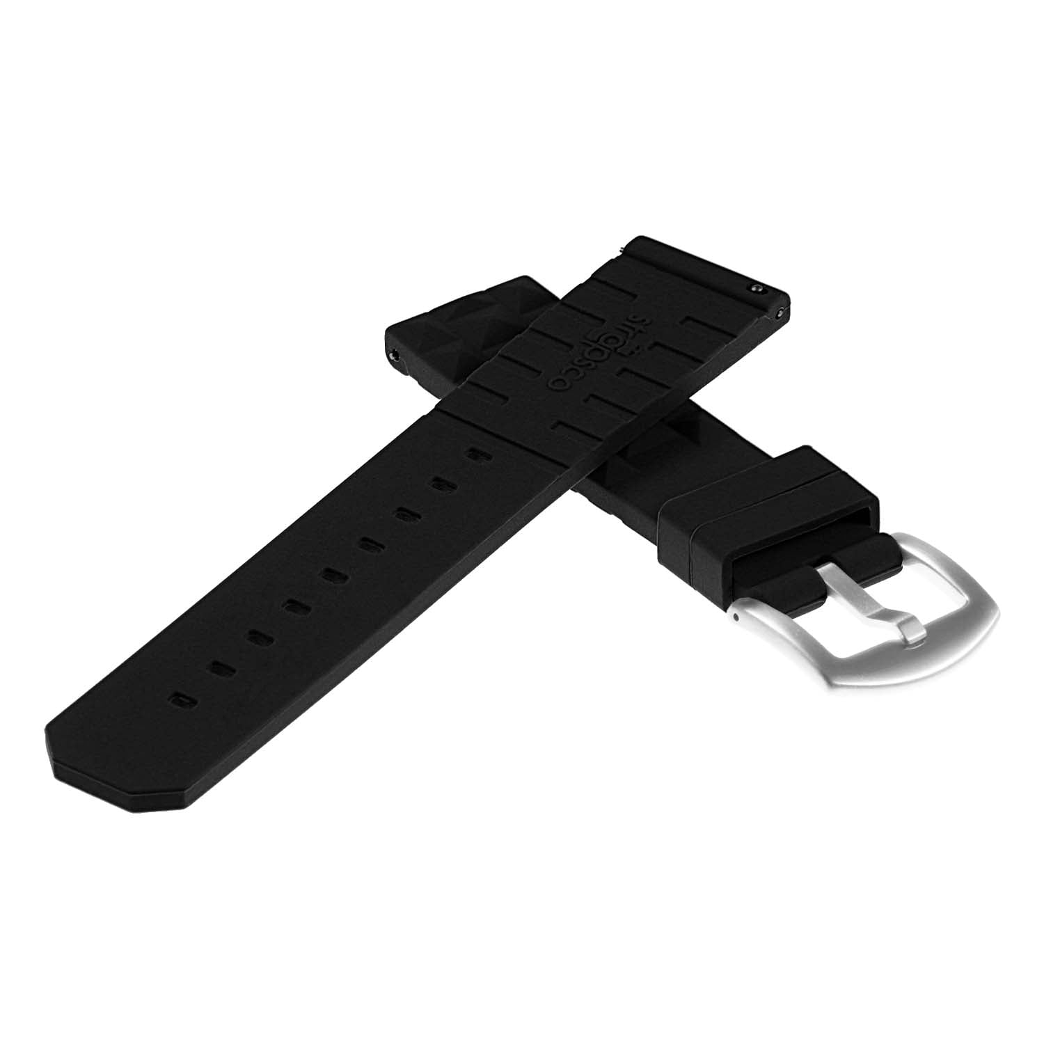 StrapsCo Super Waffle Silicone Rubber Dive Watch Band Quick Release