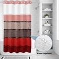 thumbnail image 4 of No Hook Shower Curtain with Built-in Rings - Farmhouse Rustic Wood Texture Washable Waterproof Fabric Bathroom Curtains for Hotel,Rentals, Stall 54 X 78 Inch , Red Brown, 4 of 9