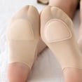 thumbnail image 6 of 6 Pairs Women Ball of Foot Cushion Socks Ultra Low Cut Liner Socks with Invisible Slingback for Women for Heels(49-Black*4/Grey*2), 6 of 6
