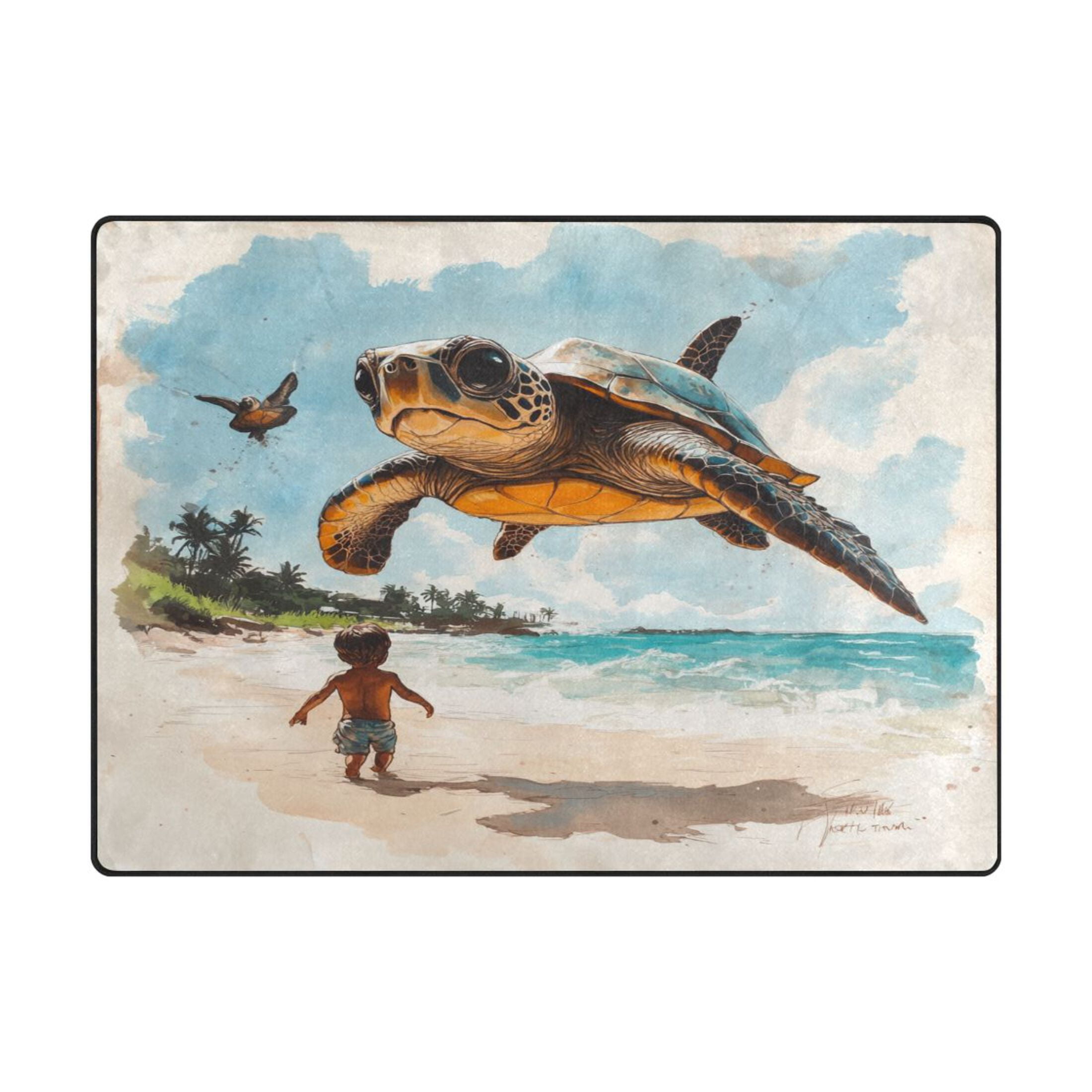 Flying Turtle 63''x48'' Plush Memory Foam Bath Mat, Soft, Absorbent, Non Slip, Durable