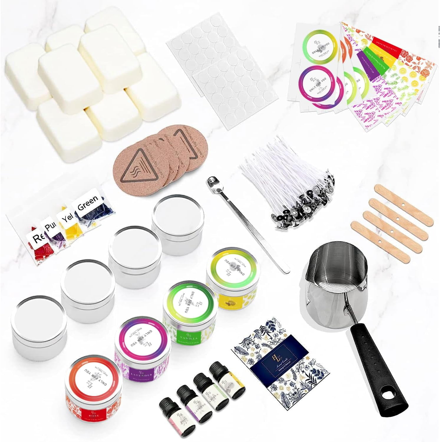 ETUOLIFE Candle Making Kit Creativity Soy Wax DIY for Adults Kids
