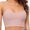 Pink, variant on Women's Ribbed Cami Crop Tops Cropped Camisole with Built in Bra Tank Top