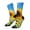2 Black-2, variant on Sky Golden Sunflower Field B Crew Socks for Men & Women, Breathable Casual Athletic Ankle Socks
