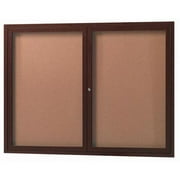 Aarco Products WBC3648RC Enclosed Bulletin Board - Walnut