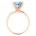 thumbnail image 4 of Clara Pucci 14K Rose Gold 3ct SwissBlueTopaz Solitaire Ring for Women, 4 of 8