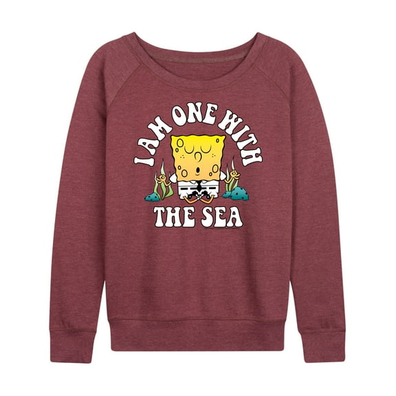 SpongeBob SquarePants - I'am One With The Sea - Women's Lightweight French Terry Long Sleeve Shirt